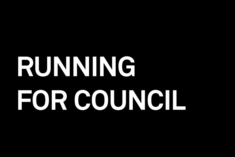Running for Council banner 