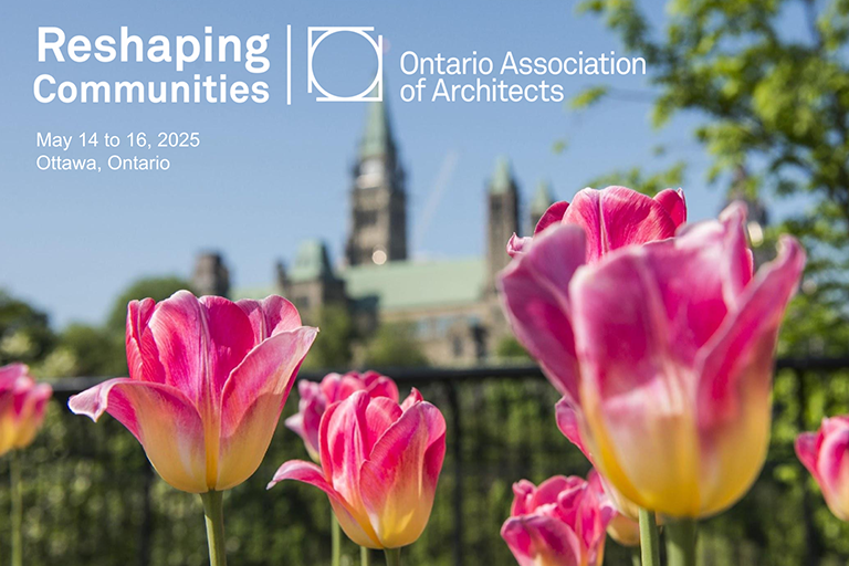 2025 OAA Conference banner featuring Ottawa Tulips