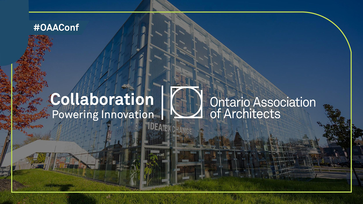 2026 OAA Conference Collaboration Powering Innovation banner featuring an exterior image of the Idea Exchange Building