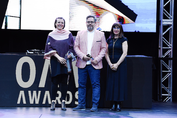 OAA President Susan Speigel with Luc Bouliane and Natasha Lebel 