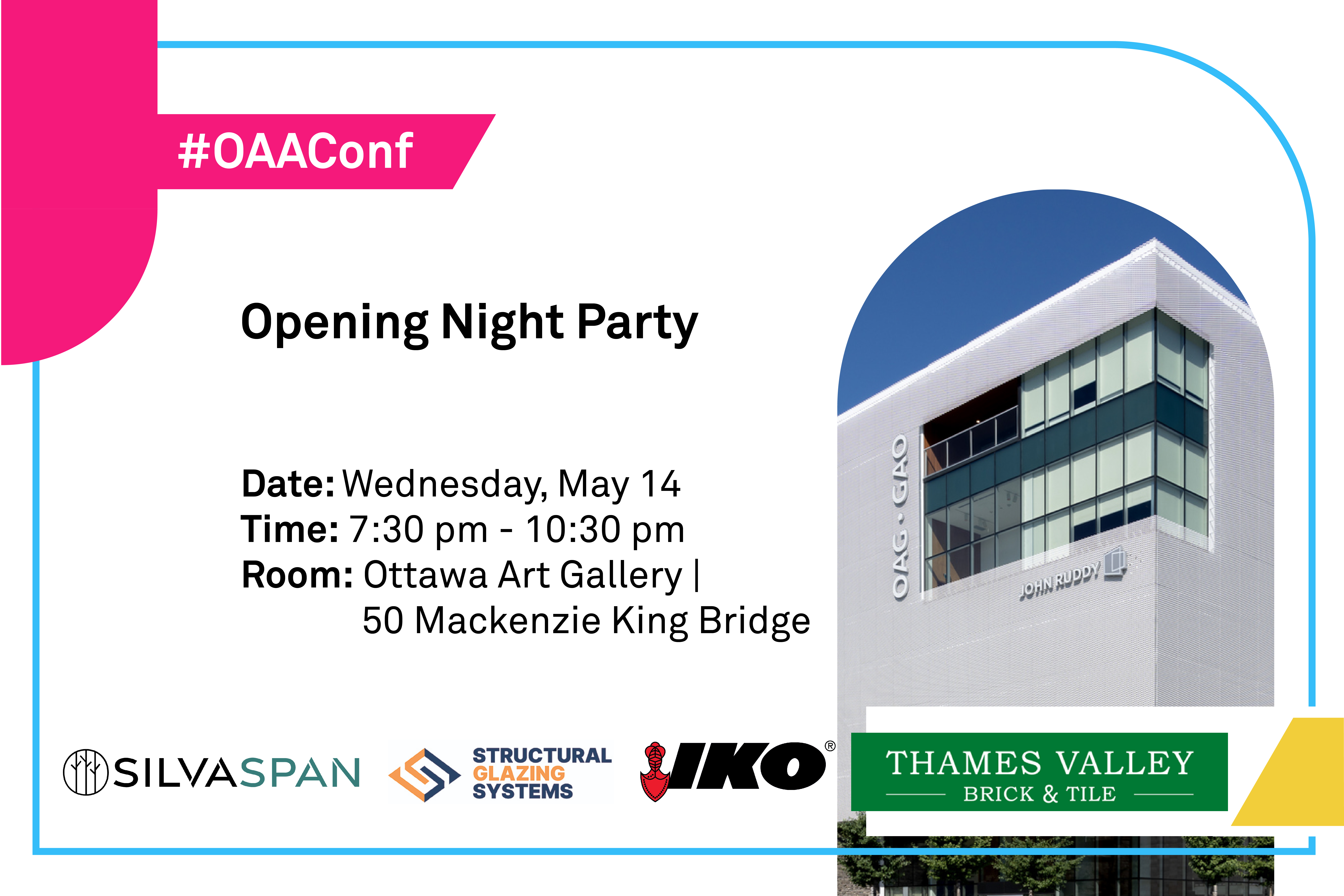 2025 Opening party banner featuring art gallery of Ottawa image