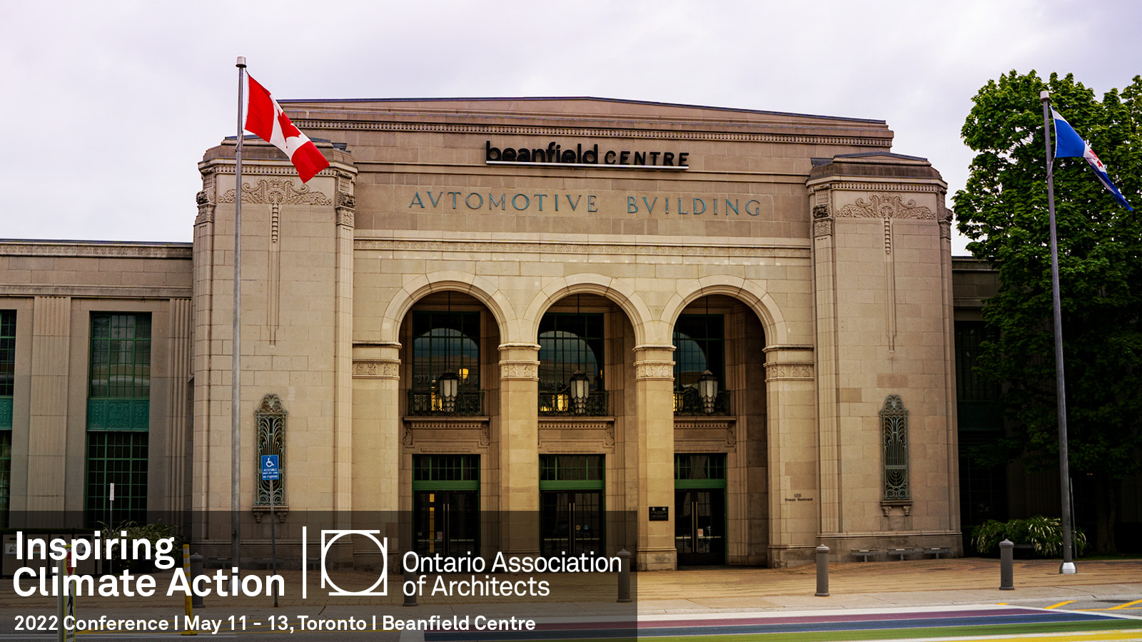 Conference 2022 banner with Beanfield building in background