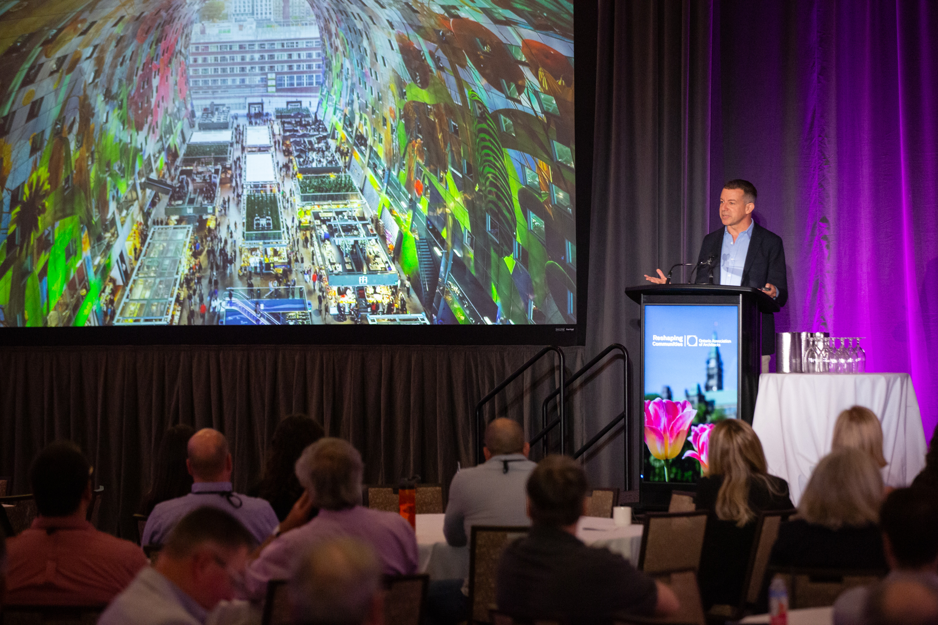 Jan Knikker, partner and director of strategy at MVRDV delivers presentation