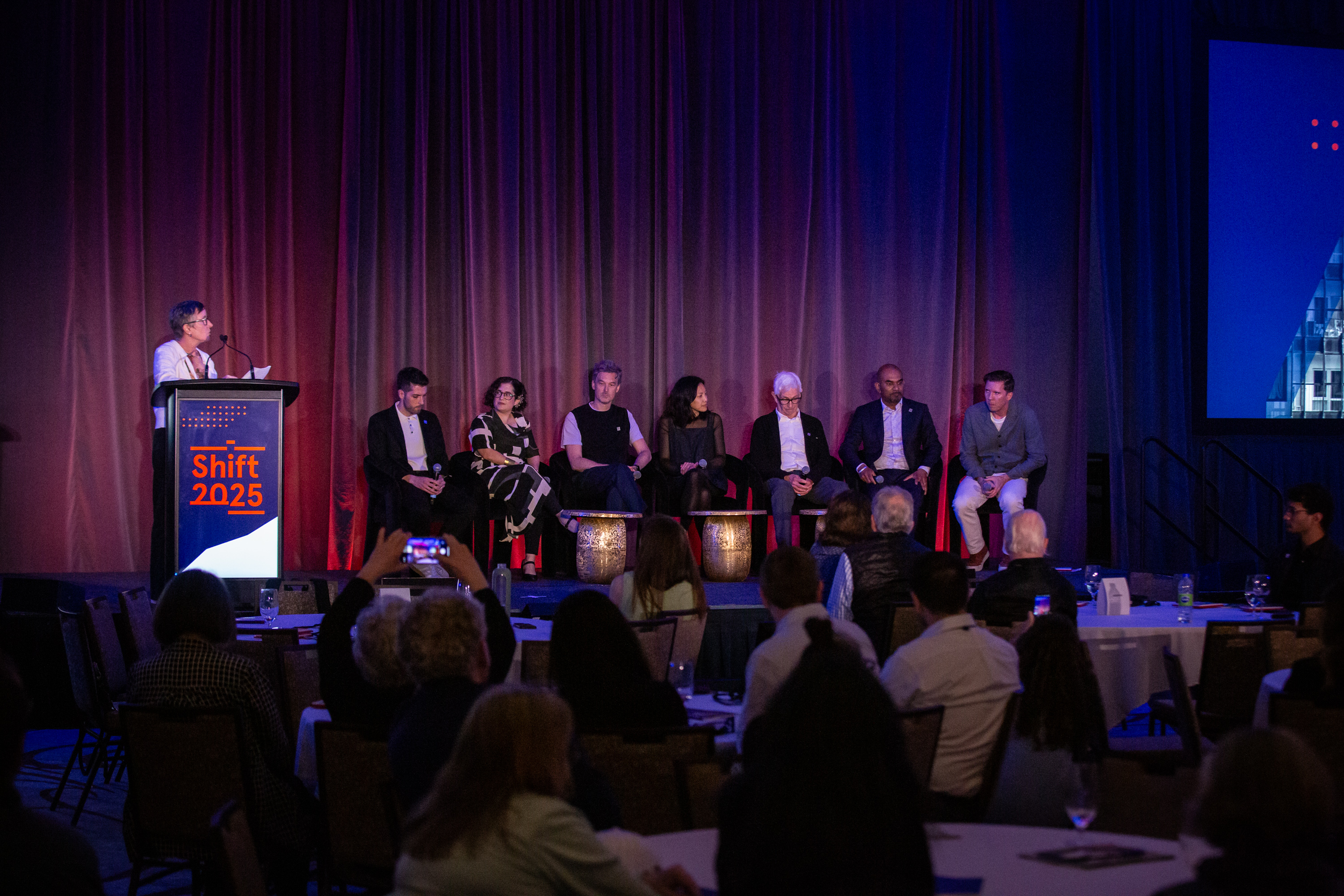 Group image of the SHIFT2025 Presenters and the moderator of the event, OAA VP Lara McKendrick