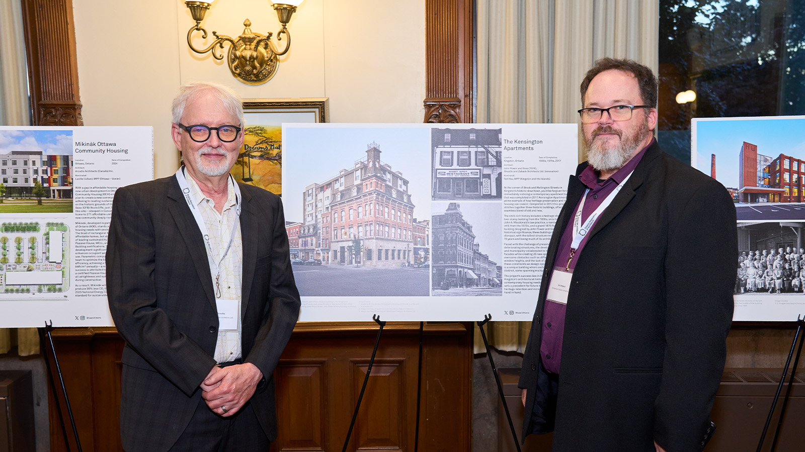 Representatives from Shoalts and Zaback Architects Ltd. with their project, Kensington Apartments, nominated by MPP Ted Hsu.