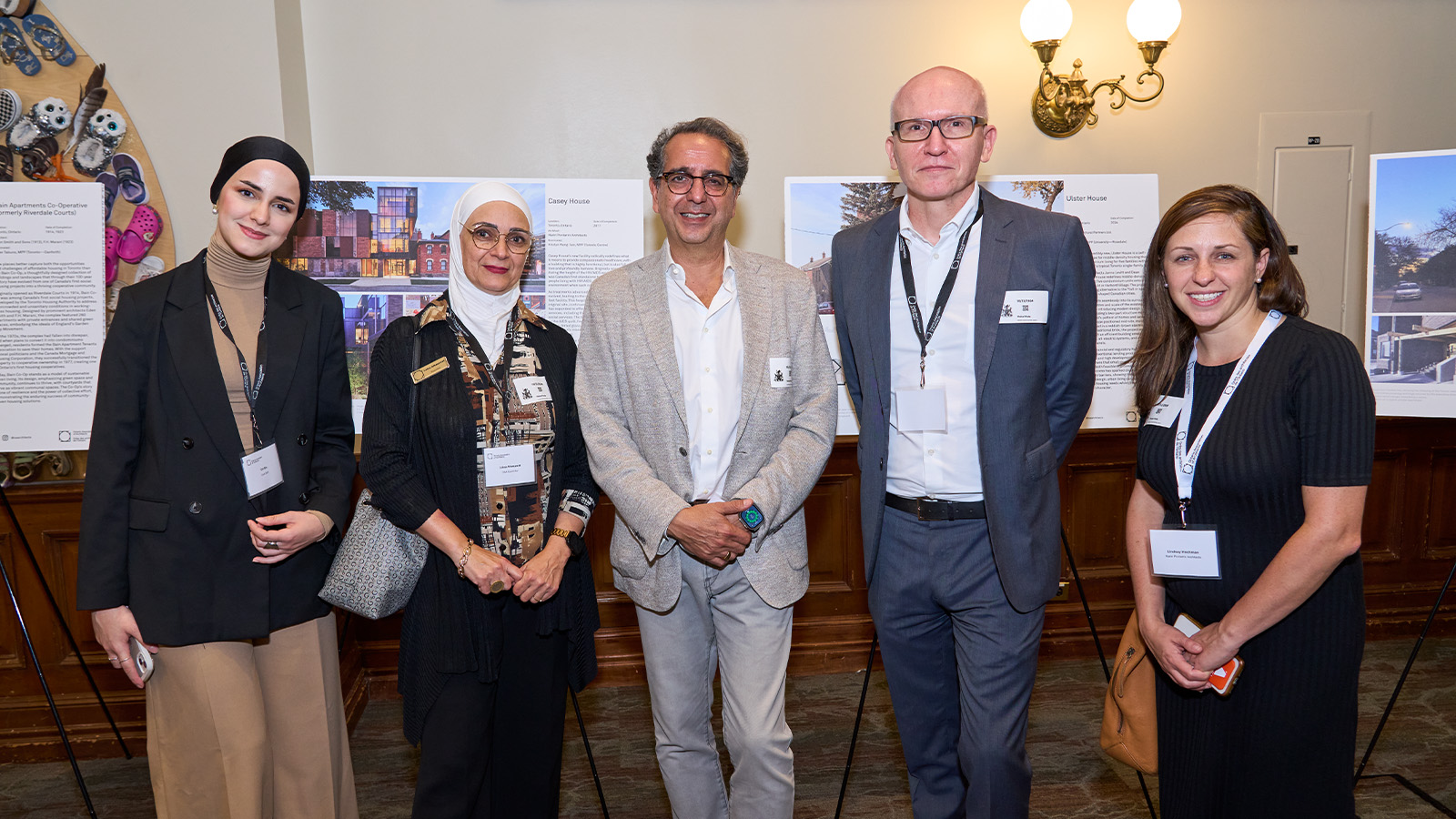 Representatives from Hariri Pontarini Architects with OAA Council members, local architectural society representatives, for their nomination, Casey House.