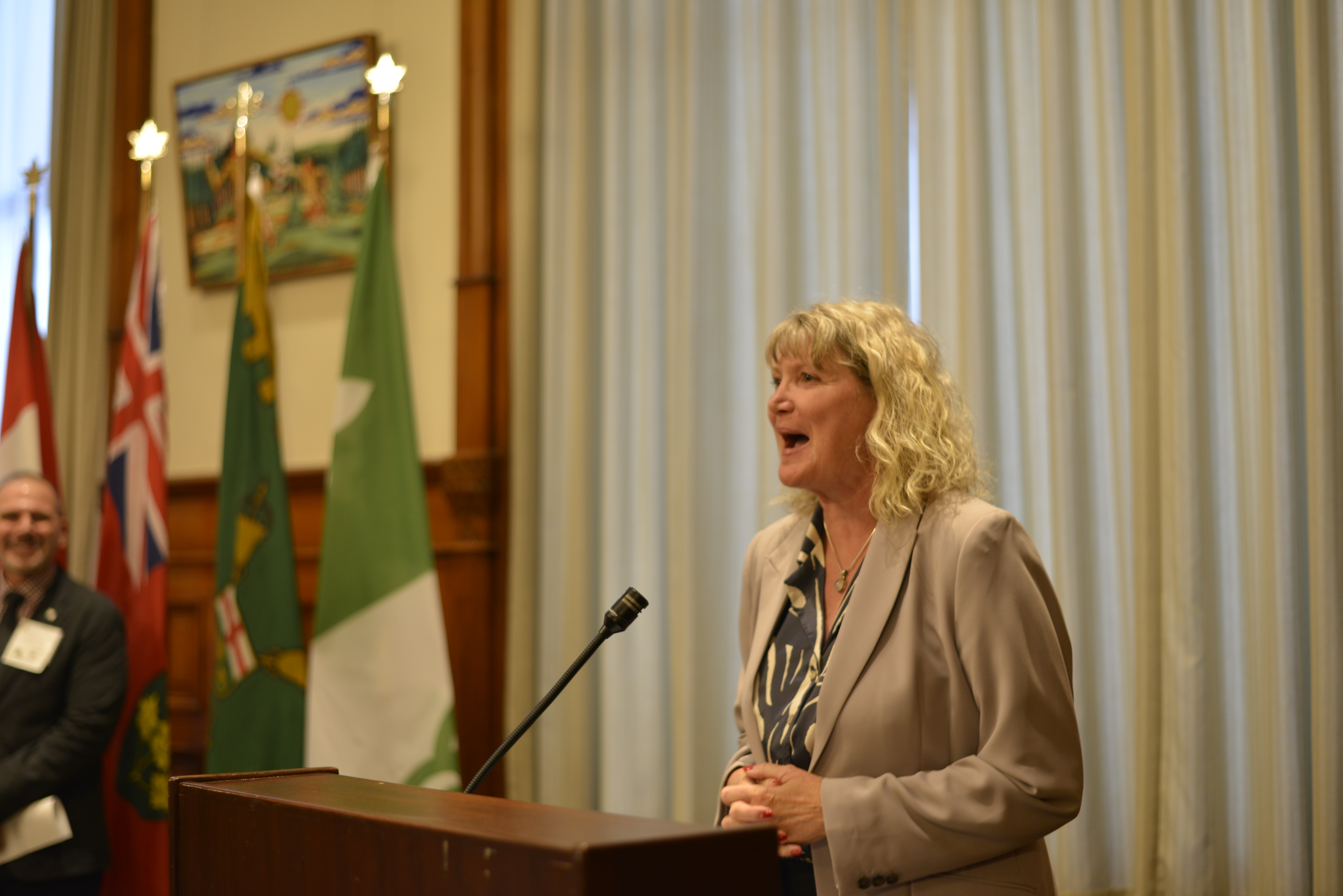 MPP Lucille Collard (Ottawa-Vanier) speaks at the Queen’s Park Picks event