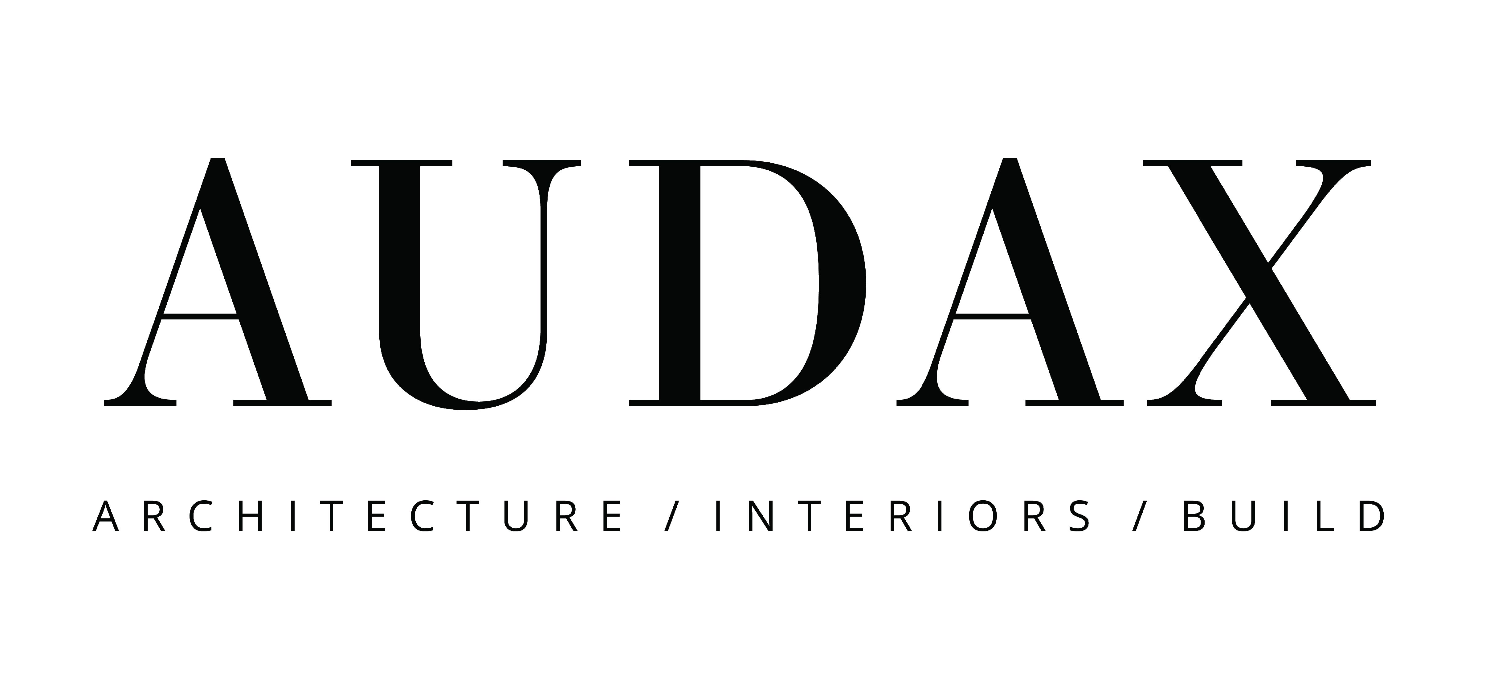 Logo Audax   Arch Interiors Build Wordmark   Black 25 00 16 0