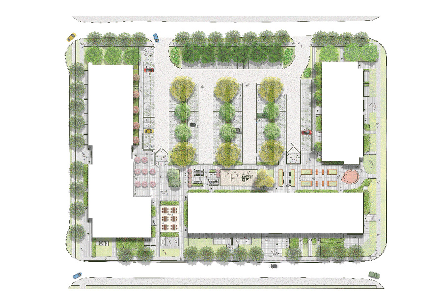 Site plan of Mikinàk Ottawa Community Housing.