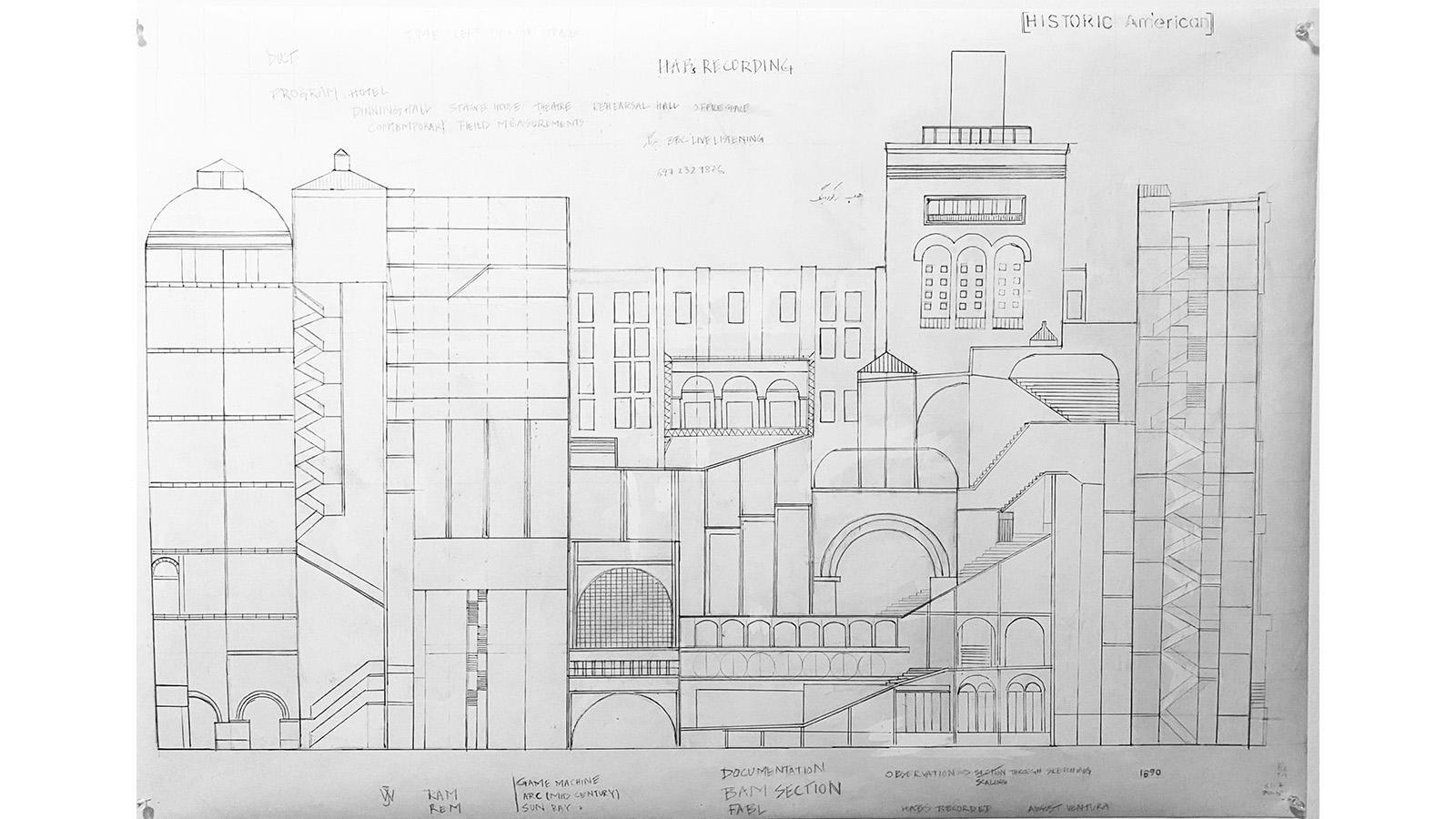 Sketch Study of Historic American Building Survey by Sharareh Borzabadi Farahani 