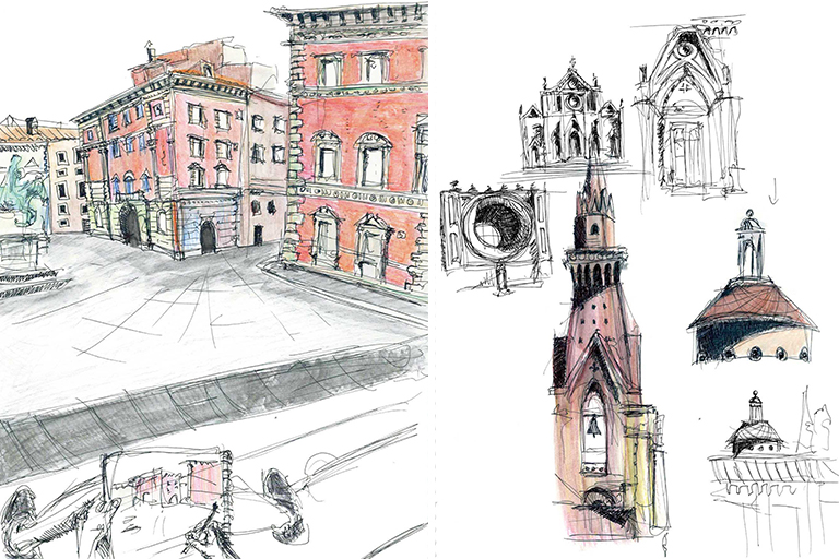 blOAAG Travel Drawings: Italy by Valerie Marshall